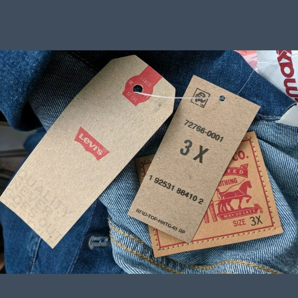 Levi's Classic Cropped Tucker Denim Jacket 3x XXXL - Picture 7 of 8